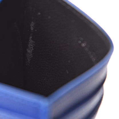 Saint Laurent Grain De Poudre Matelasse Chevron Credit Monogram Card Case Blue Majorelle 8 of 8
