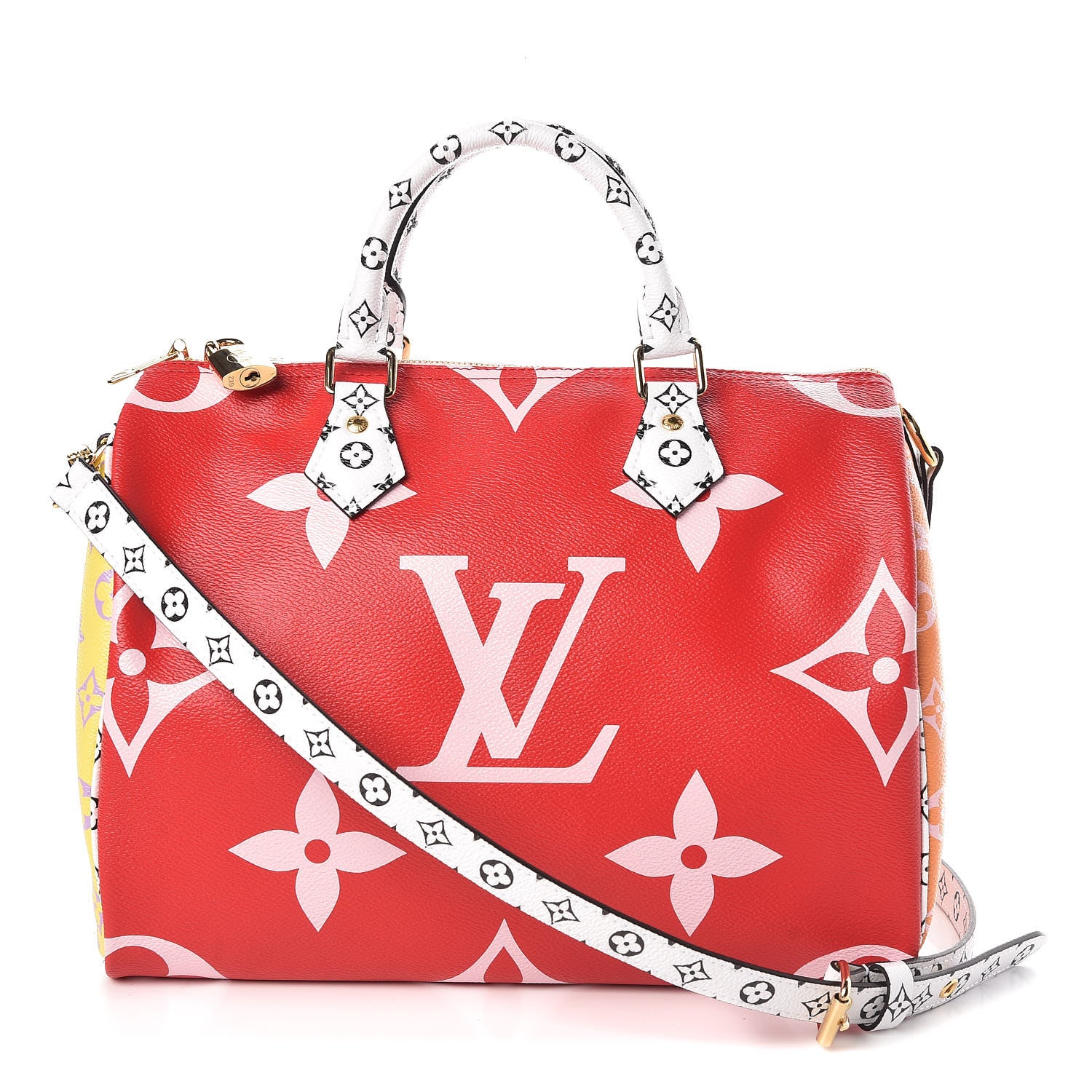 Louis Vuitton Monogram Giant Speedy Bandouliere 30 Rouge 1 of 9