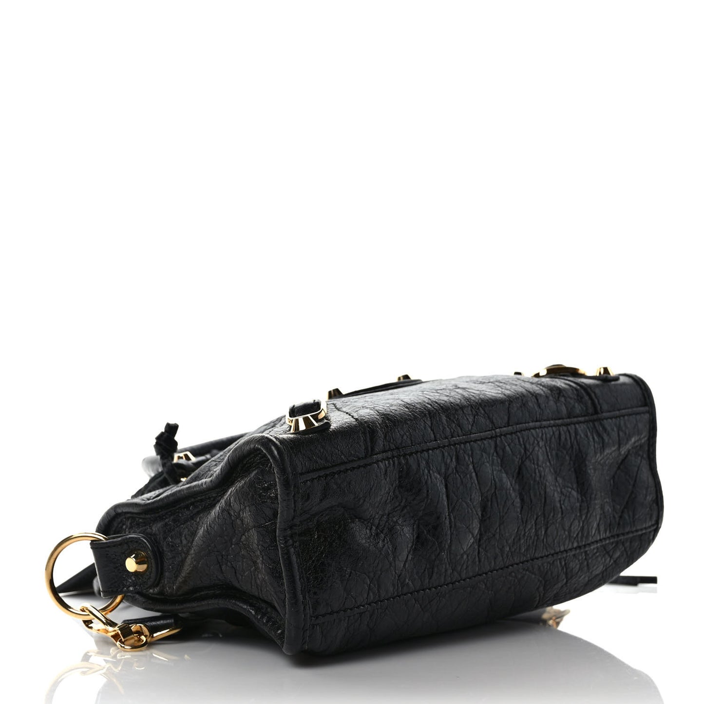 Agneau Classic Gold Hardware Mini City Black