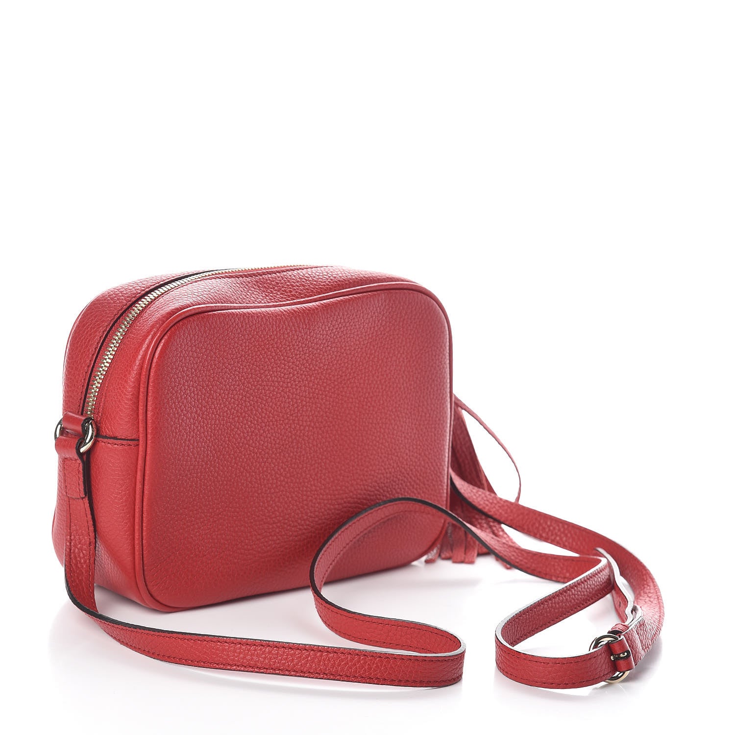 Gucci Pebbled Calfskin Small Soho Disco Bag Tabasco Red 3 of 8