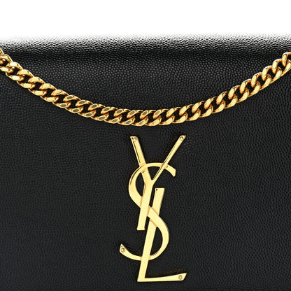 Saint Laurent Grain De Poudre Medium Classic Monogram Kate Satchel Black 8 of 11