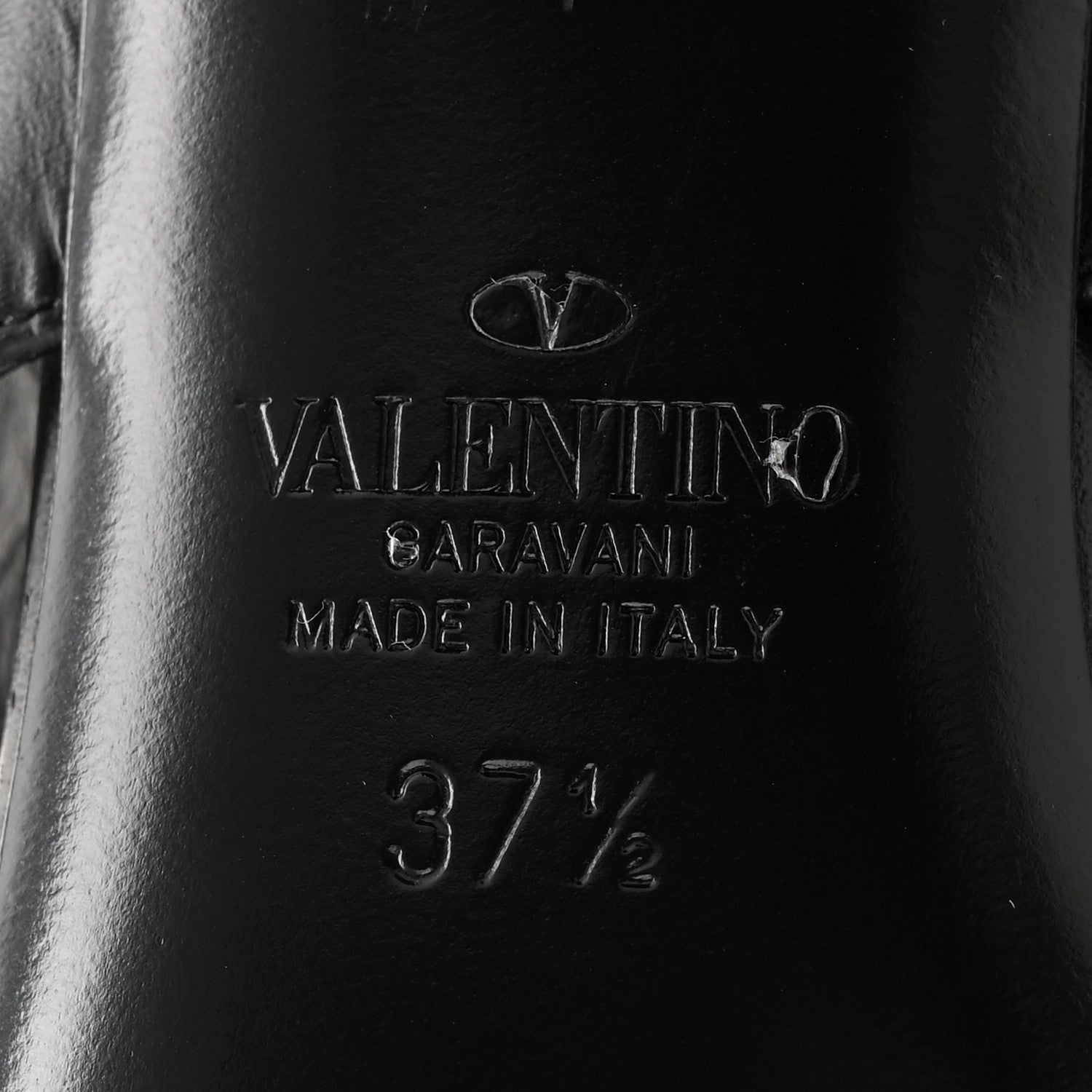 Valentino Garavani Calfskin Roman Stud 60mm Slide Sandals 37.5 Black 7 of 9