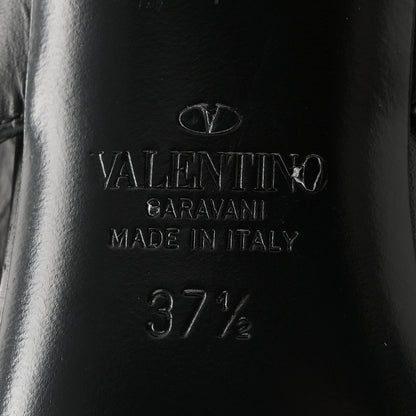 Valentino Garavani Calfskin Roman Stud 60mm Slide Sandals 37.5 Black 7 of 9