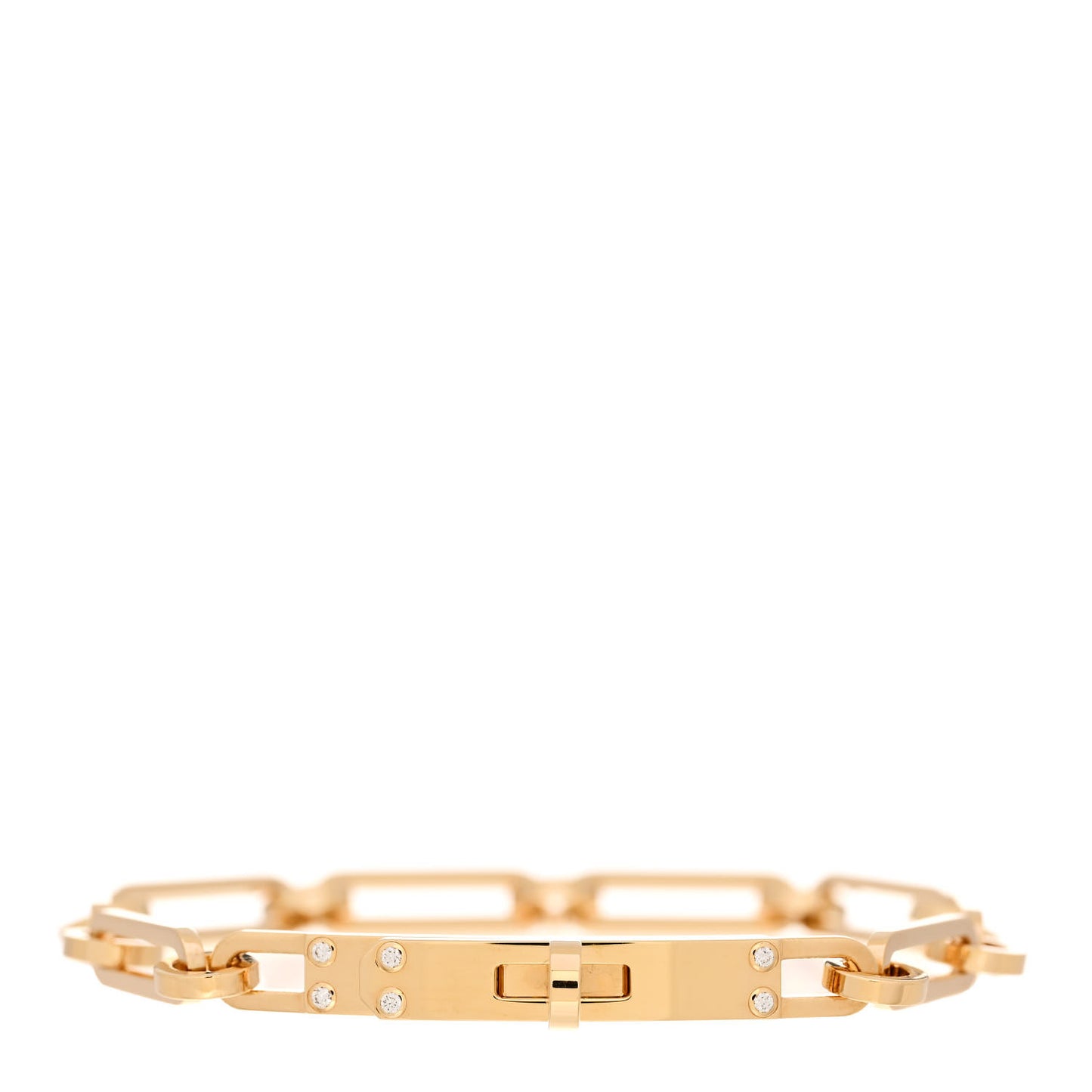 18K Yellow Gold Diamond PM Kelly Chaine Bracelet SH