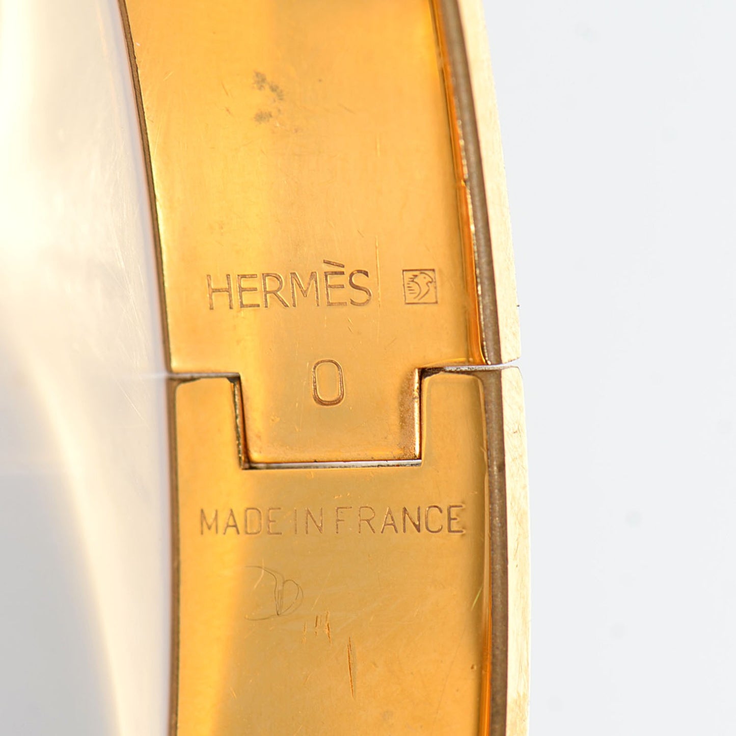 Enamel Narrow Clic H Bracelet PM Craie