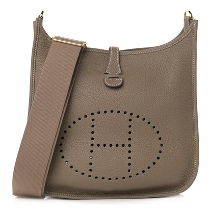 Hermes Taurillon Clemence Evelyne III PM Etoupe 1 of 8