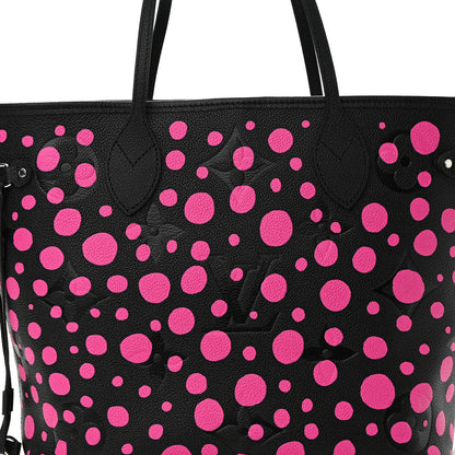Louis Vuitton LV X YK Empreinte Infinity Dots Neverfull MM Black Fuchsia 8 of 10