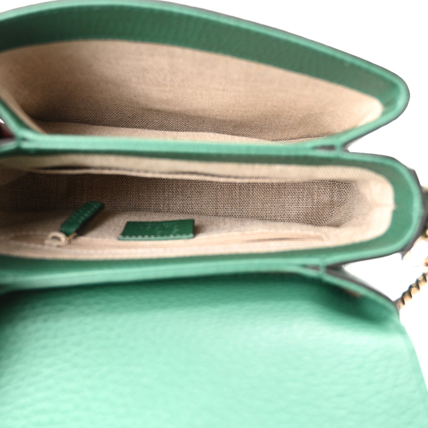 Dollar Calfskin Interlocking G Crossbody Bag Emerald