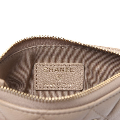 Chanel Caviar Quilted Small Cosmetic Case Beige 6 of 8