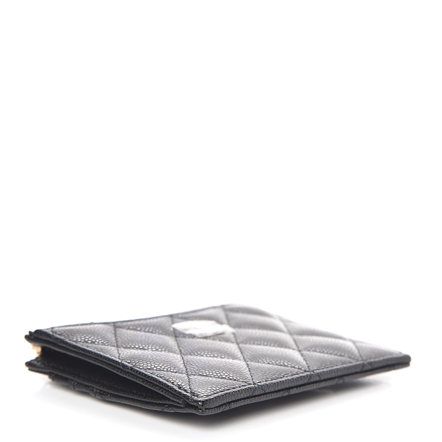 Chanel Caviar Quilted CC Zip Card Holder Black 4 of 8