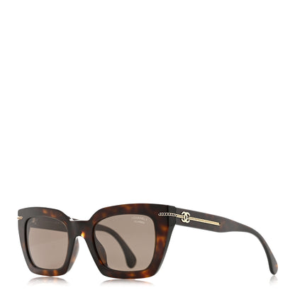Chanel Acetate Square Sunglasses 5509-A Tortoise 1 of 8