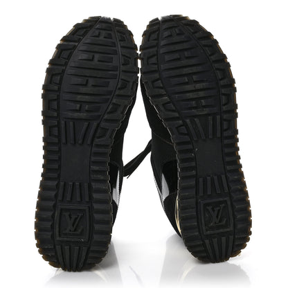 Louis Vuitton Suede Monogram Run Away Sneakers 37.5 Black 6 of 9