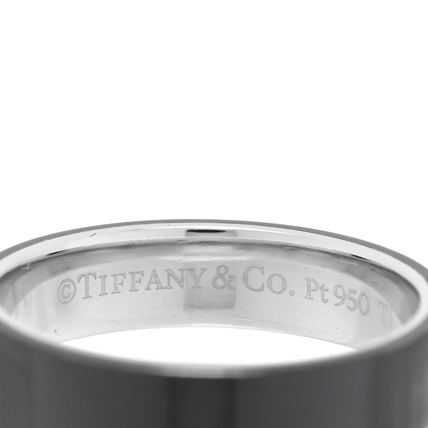 Platinum Titanium 4mm Band Ring 48 4.5