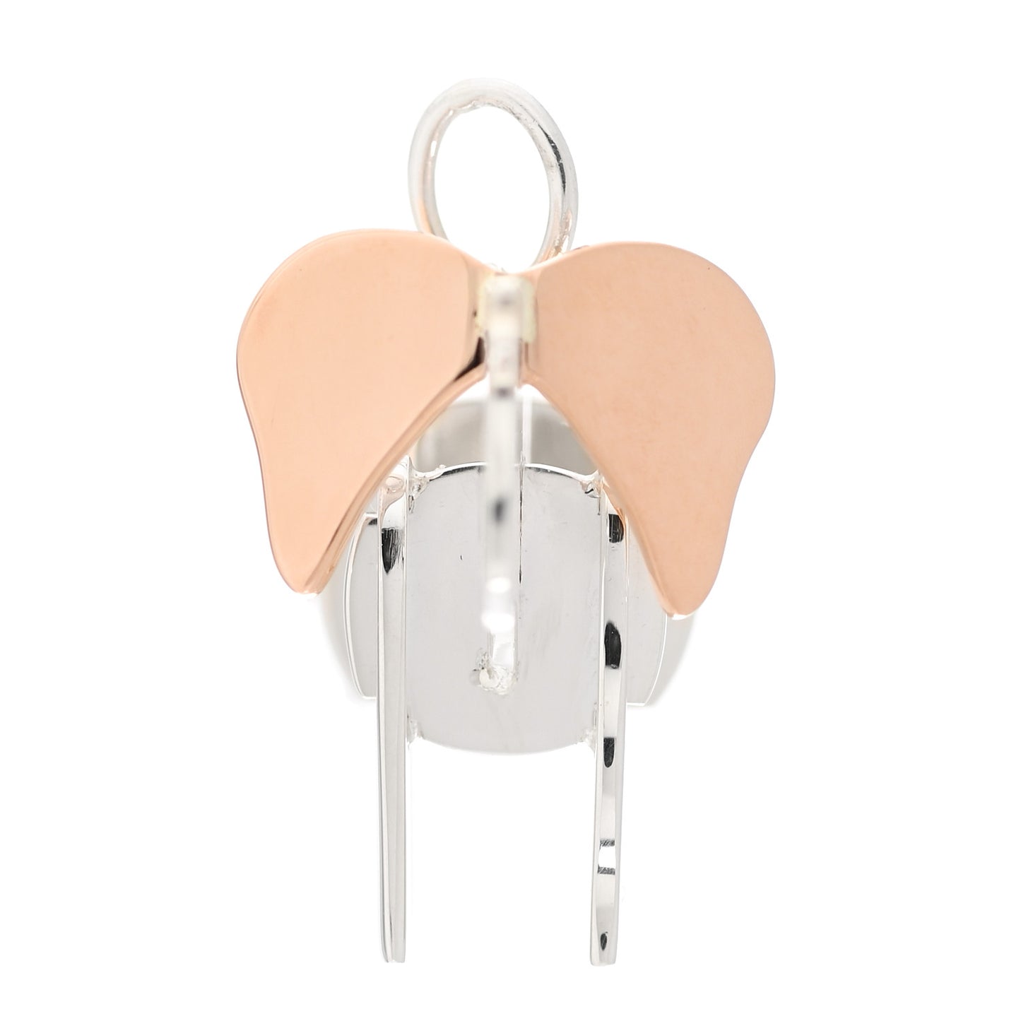 Sterling Silver 18K Rose Gold Save the Wild Elephant Charm