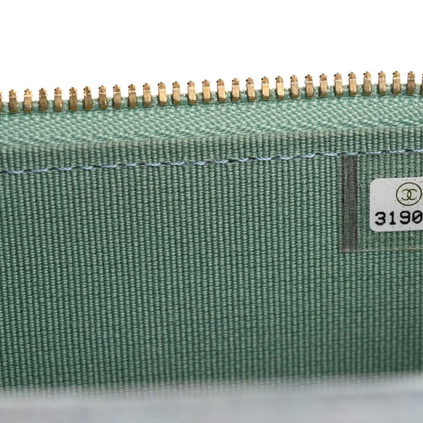 Lambskin Quilted Ombre Top Handle Mini Vanity Case With Chain Blue Green