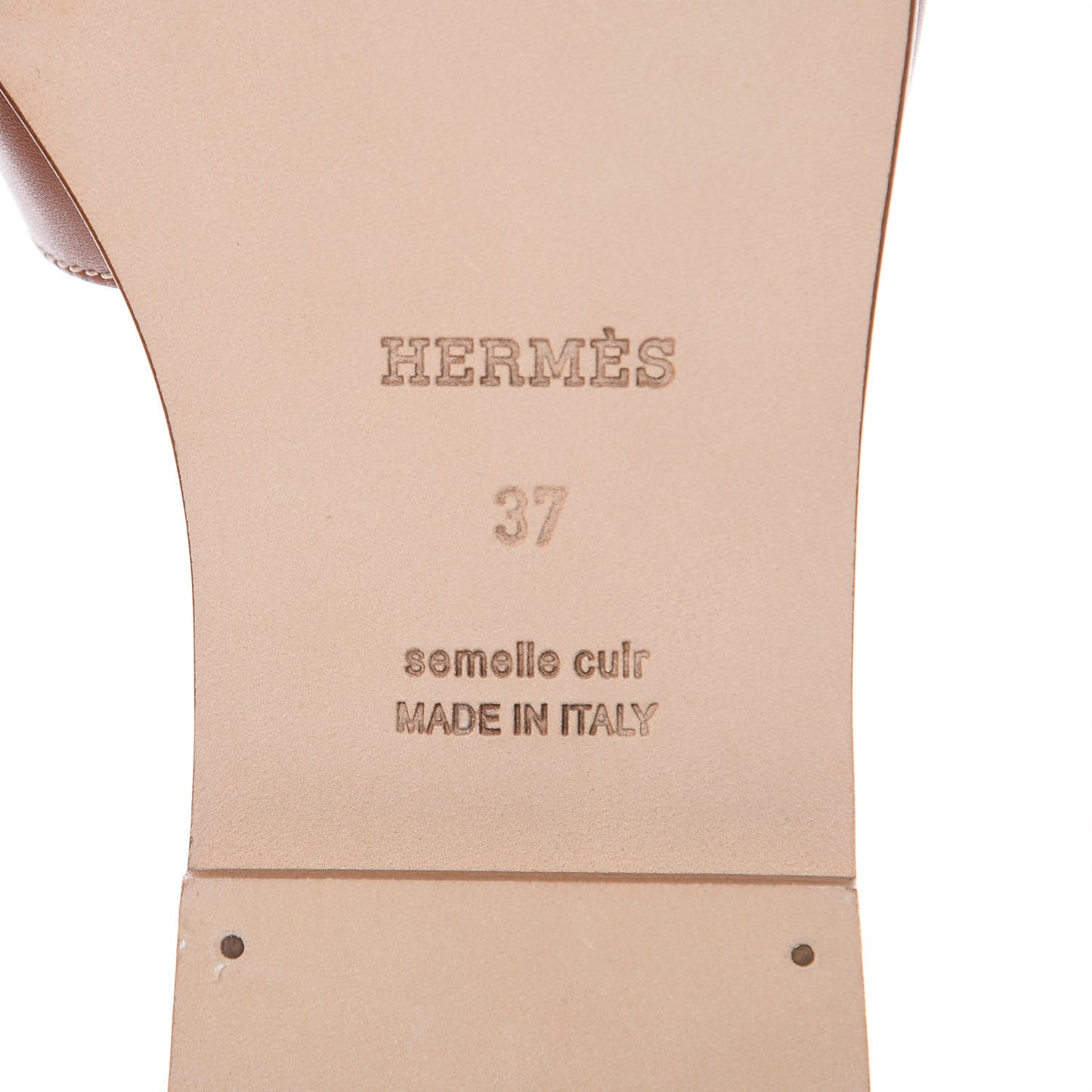 Box Calfskin Oran Sandals 37 Gold