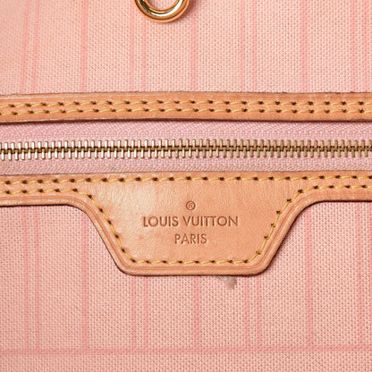 Louis Vuitton Damier Azur Neo Neverfull MM Rose Ballerine 8 of 13