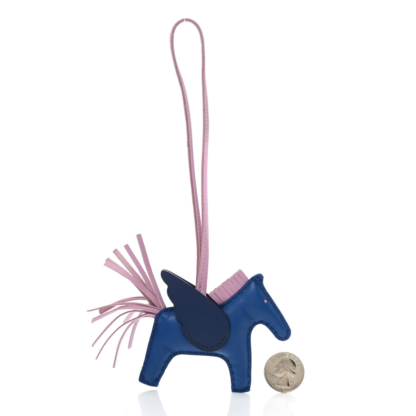 Milo Lambskin Grigri Rodeo Pegase Horse Bag Charm PM Bleu France Mauve Sylvestre Bleu Saphir