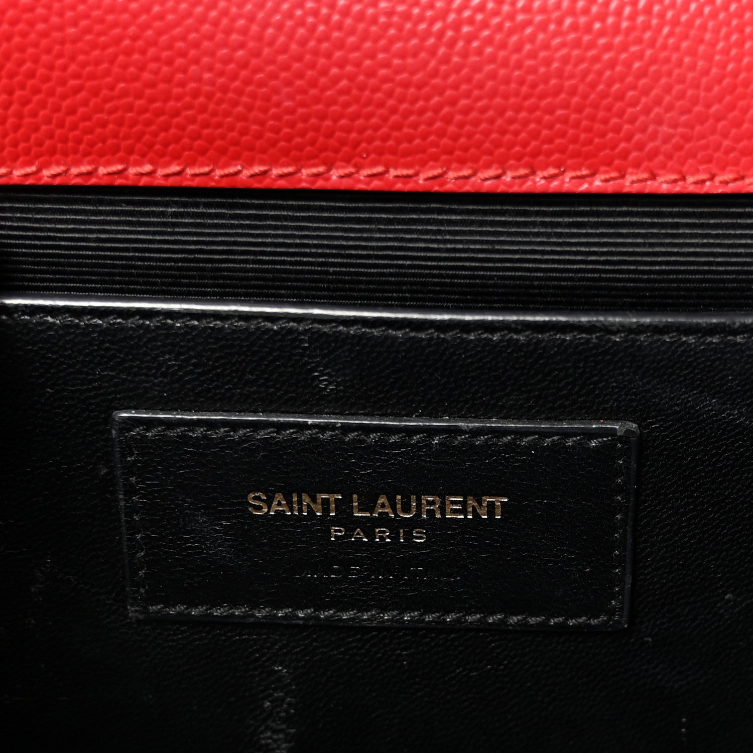Saint Laurent Grain De Poudre Medium Monogram Kate Satchel Red 6 of 9