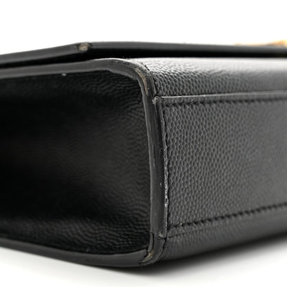 Saint Laurent Grain De Poudre Medium Classic Monogram Kate Satchel Black 8 of 13