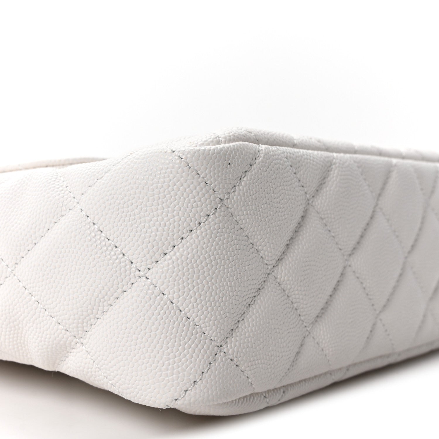 Chanel Caviar Quilted Wavy CC Hobo White 9 of 11