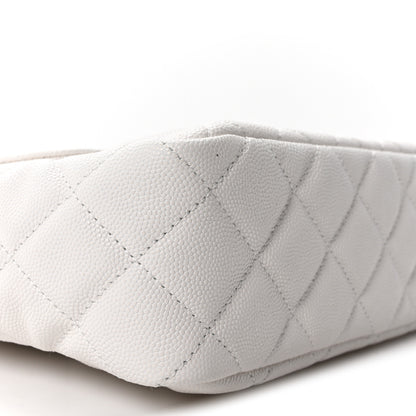 Chanel Caviar Quilted Wavy CC Hobo White 9 of 11