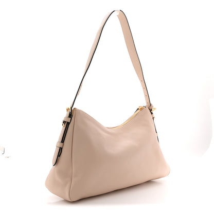 Prada Soft Calfskin Large Aimée Shoulder Bag Travertine 3 of 11