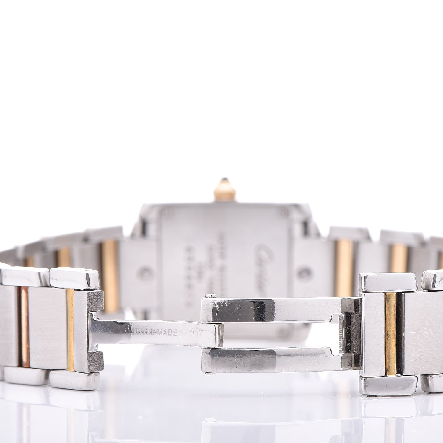 Cartier Stainless Steel 18K Yellow Gold 20mm Tank Francaise Quartz Watch 5 of 9