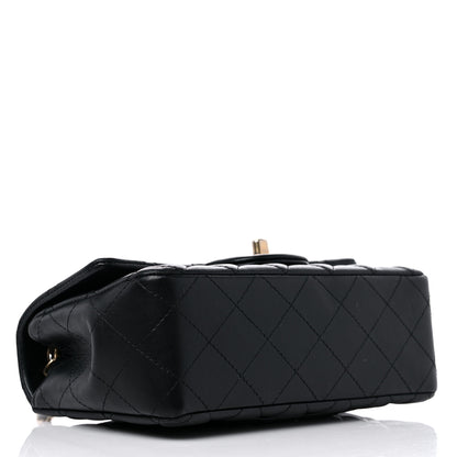 Chanel Lambskin Quilted Mini Rectangular Flap Black 4 of 9
