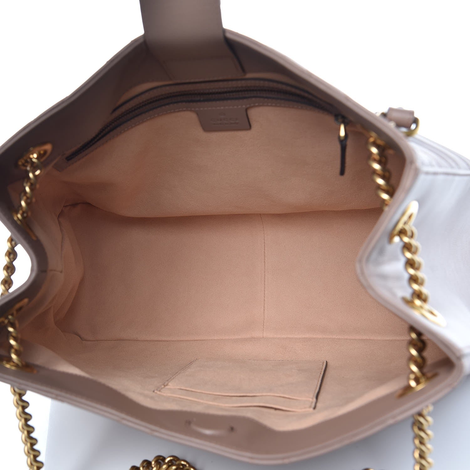 Gucci Calfskin Matelasse Medium GG Marmont Shoulder Tote Bag Porcelain Rose 5 of 7