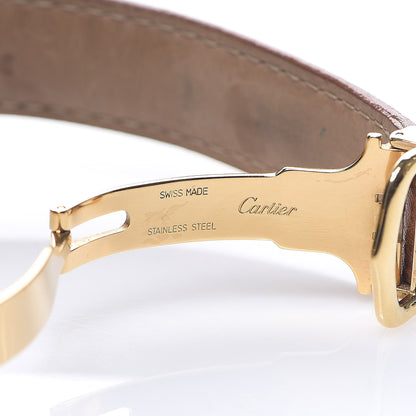 Cartier Sterling Silver Vermeil Calfskin 33mm Must De Quartz Watch Brown 7 of 7