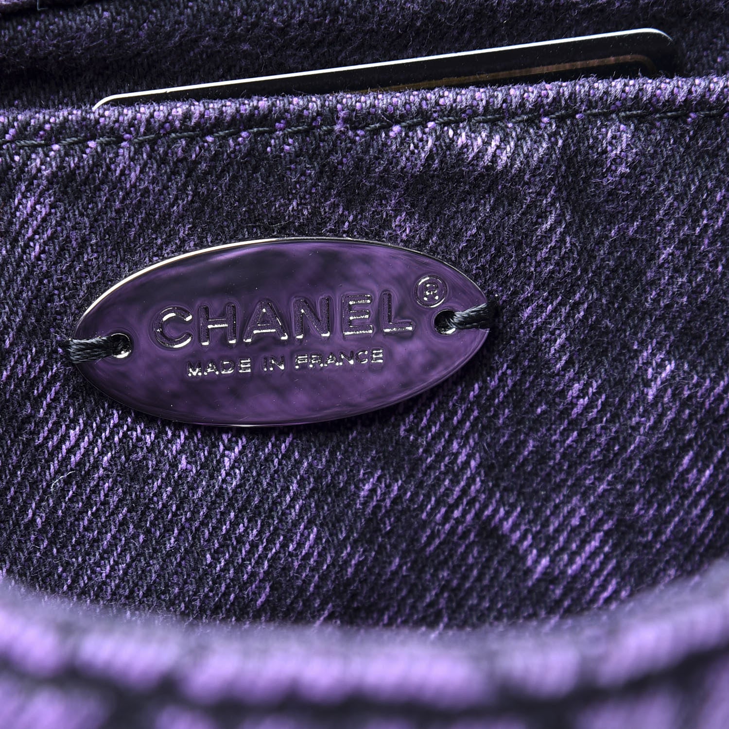Chanel Washed Denim Quilted Small Denimpression Flap Violet Purple Black 5 of 9