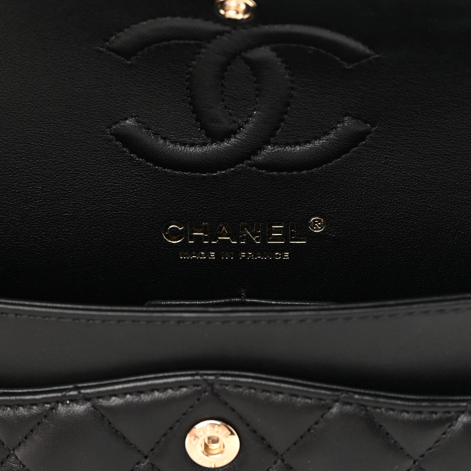 Chanel Lambskin Quilted Small Double Flap Black 6 of 16