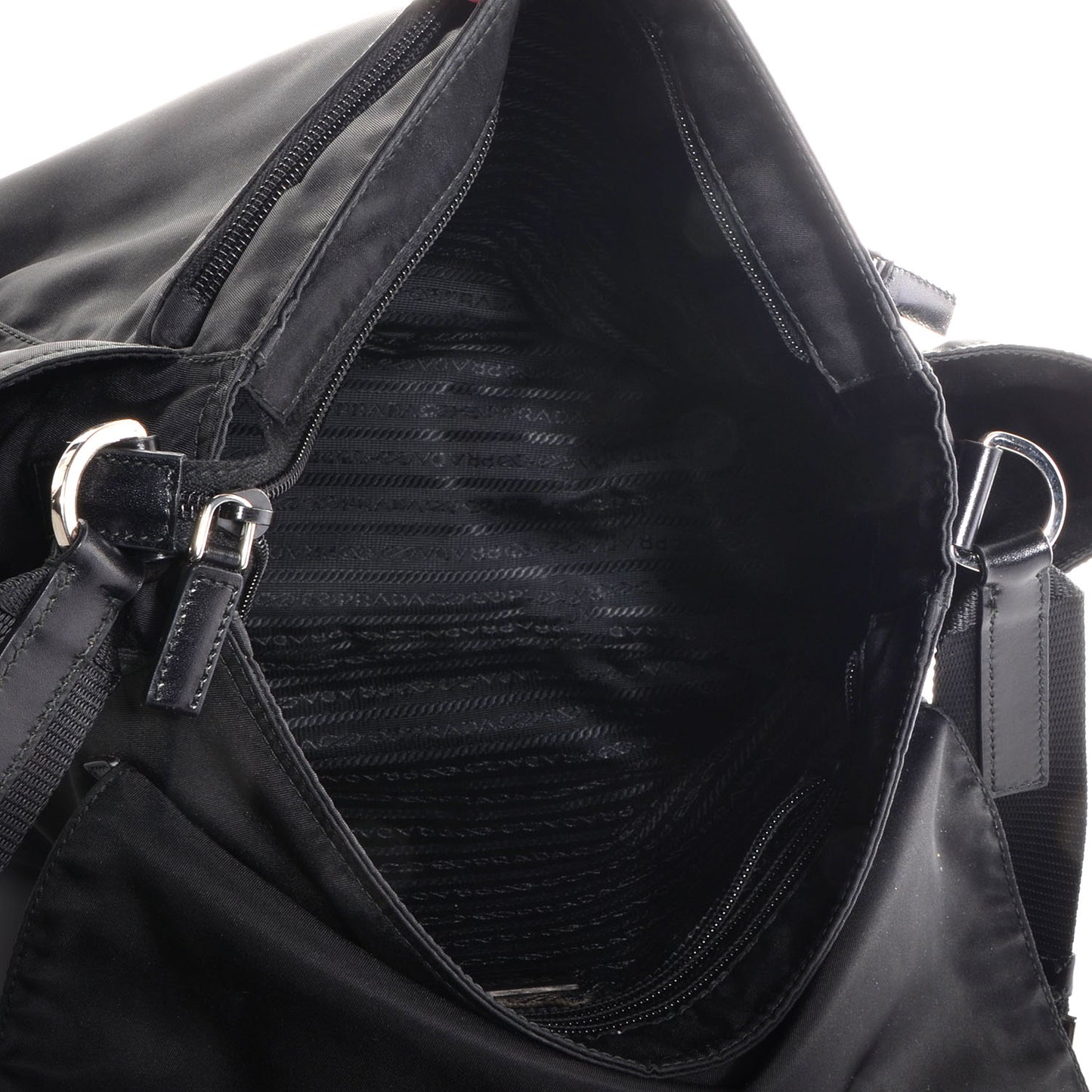 Tessuto Nylon Messenger Bag Nero Black