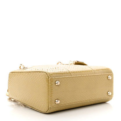 Christian Dior Snakeskin Mini Lady Dior Beige 4 of 11