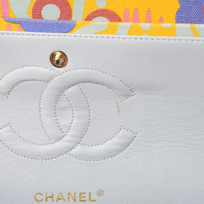 Chanel Canvas Printed Medium Double Flap Multicolor 8 of 15