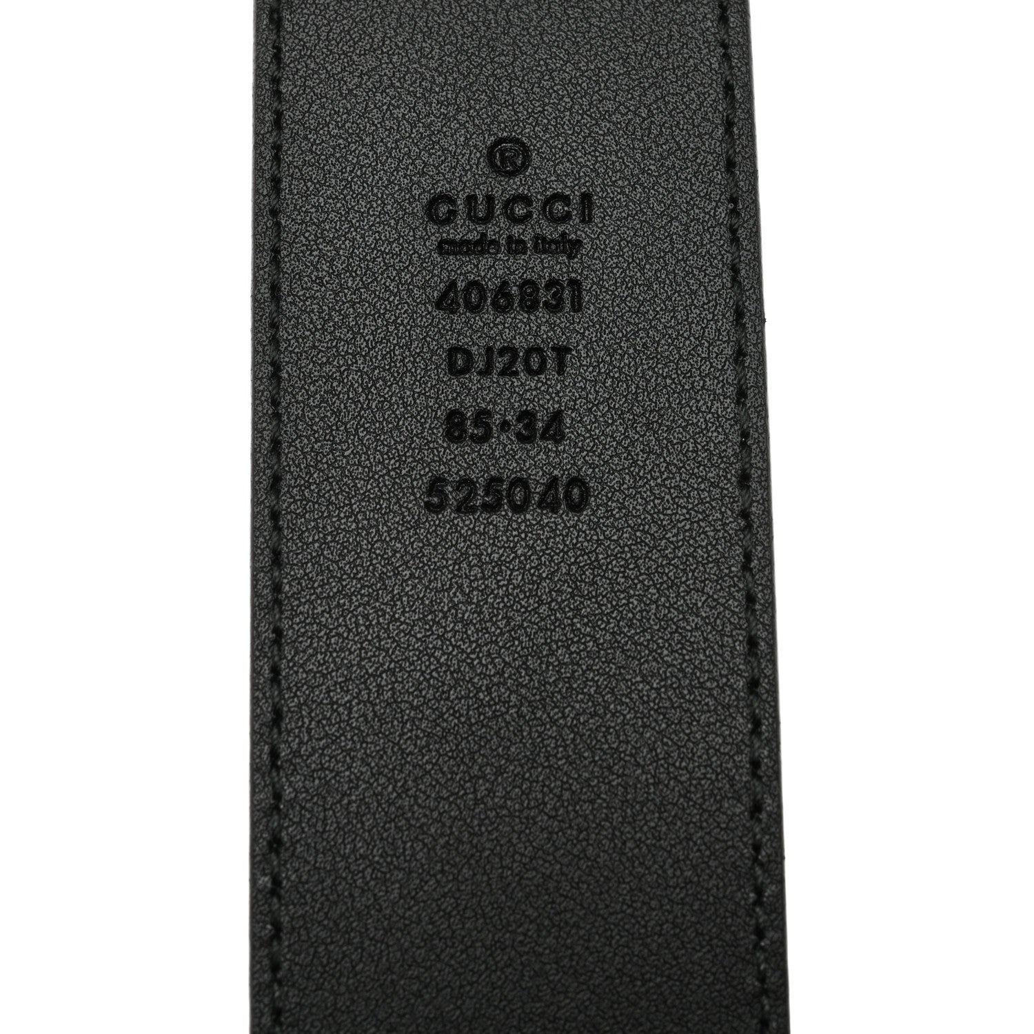 Gucci Textured Dollar Calfskin Double G 40mm Belt 85 34 Black 4 of 7