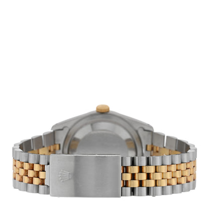 Rolex Stainless Steel 18K Yellow Gold Diamond 36mm Oyster Perpetual Datejust Watch Champagne 16233 3 of 5