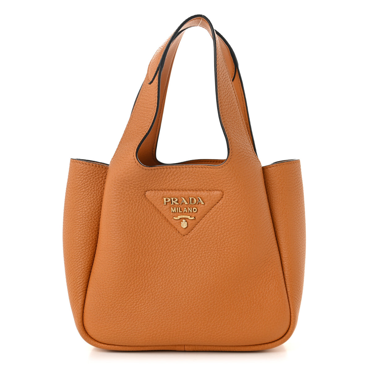 Prada Vitello Daino Soft Mini Dynamique Tote Ambra 1 of 9
