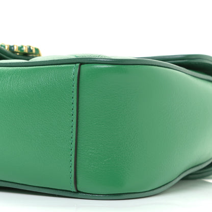 Gucci Azalea Calfskin Enamel Matelasse Diagonal Small Torchon GG Marmont Shoulder Bag New Shamarock Emerald 5 of 11