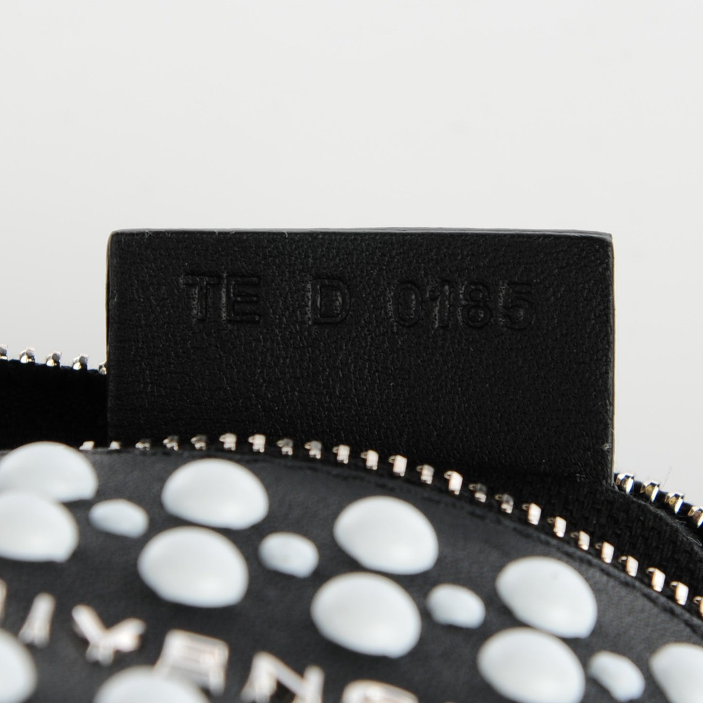 Calfskin Studded Pandora Wristlet Black