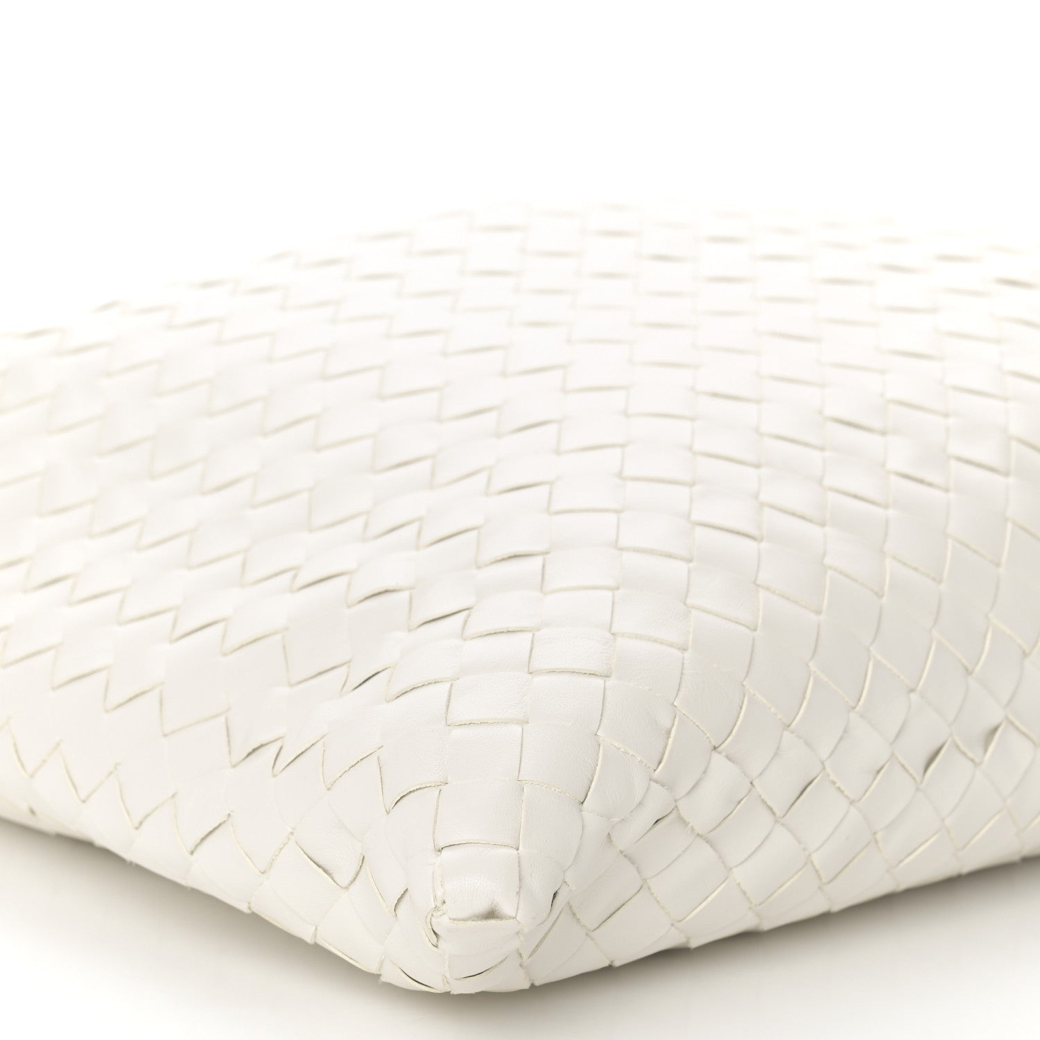 Bottega Veneta Calfskin Intrecciato Large Hop White 9 of 10