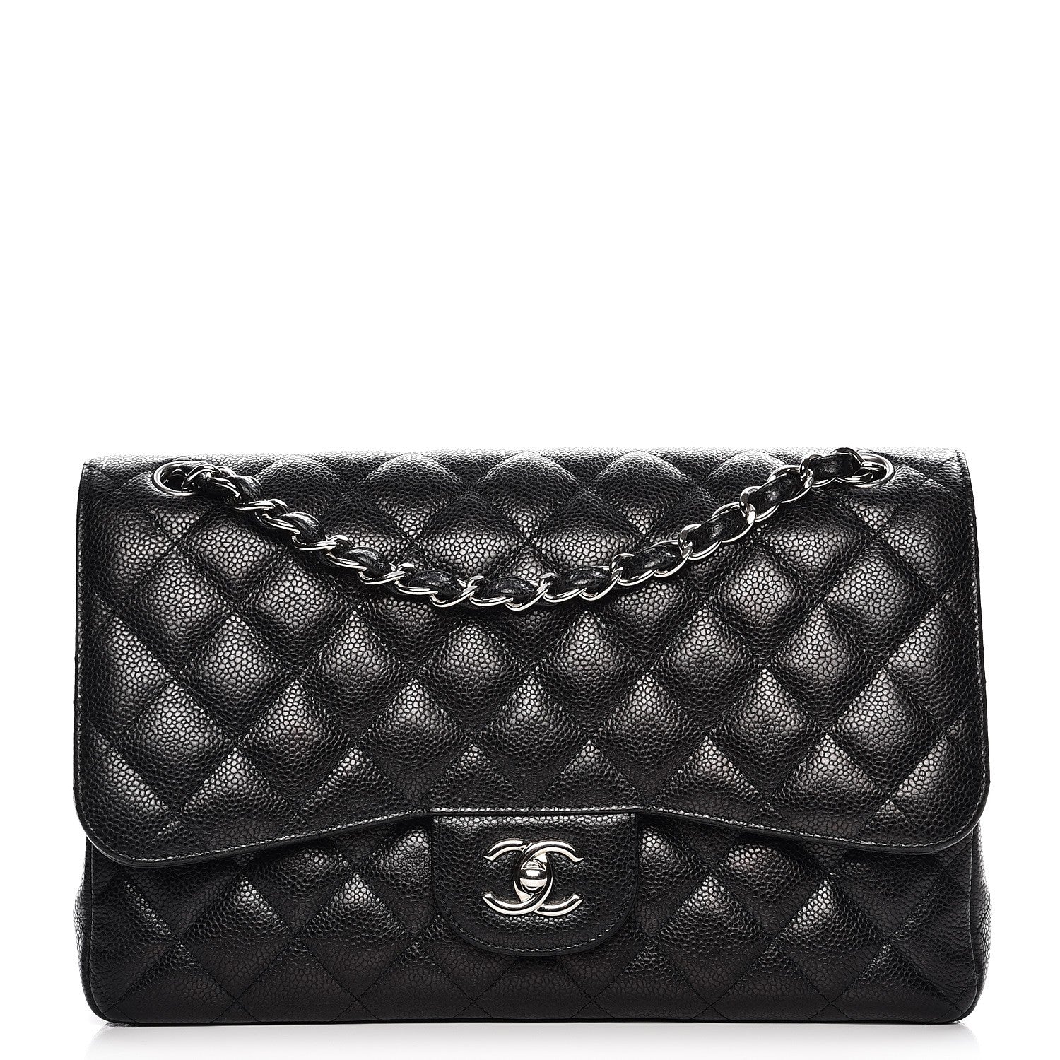 Chanel Caviar Quilted Jumbo Double Flap Black 1 of 9