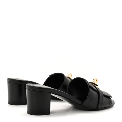 Hermes Calfskin Gigi 50 Sandals 38 Black 4 of 8