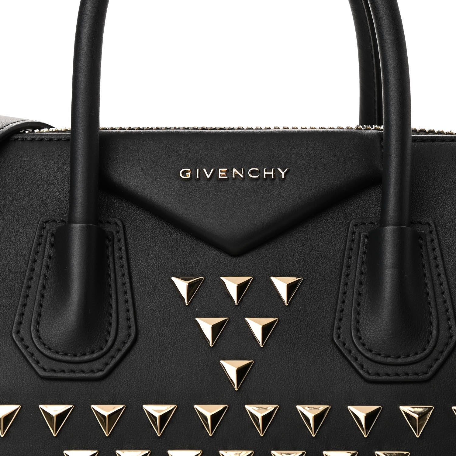 Givenchy Calfskin Medium Studded Antigona Black 8 of 12