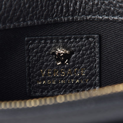 Versace Grained Calfskin Palazzo Chain Evening Bag Black 8 of 8