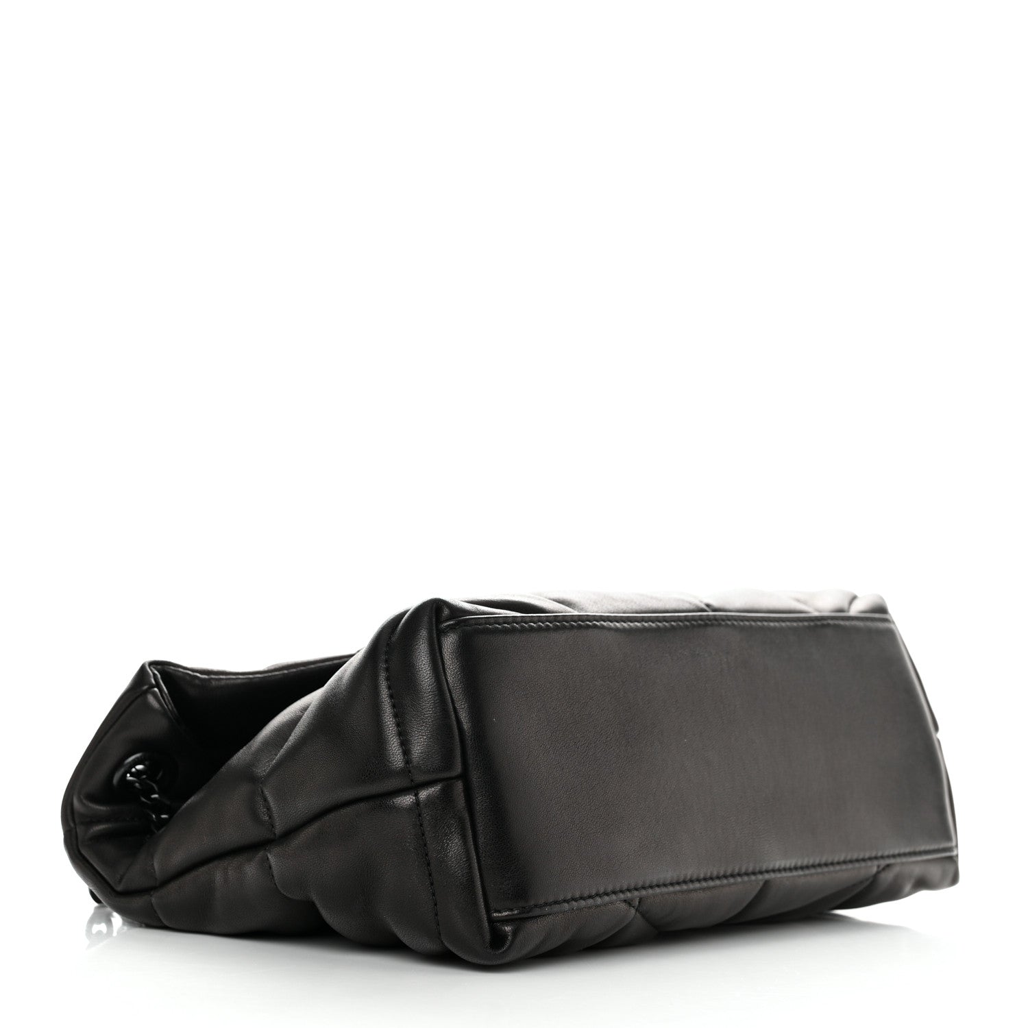 Saint Laurent Lambskin Quilted Monogram Monochrome Small Loulou Puffer Chain Satchel Black 4 of 11