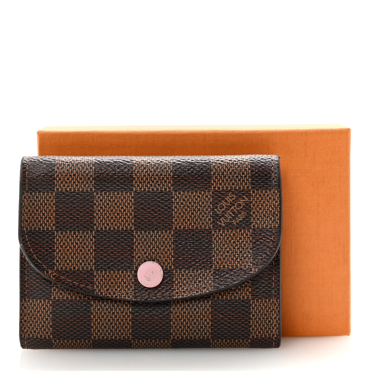 Louis Vuitton Damier Ebene Rosalie Coin Purse Rose Ballerine 7 of 7