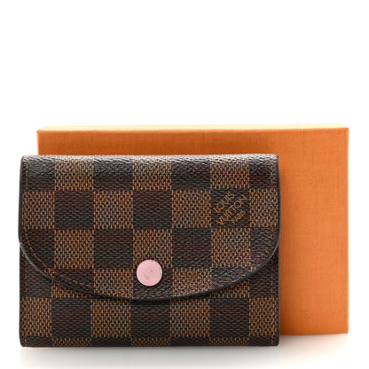 Louis Vuitton Damier Ebene Rosalie Coin Purse Rose Ballerine 7 of 7