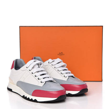 Hermes Calfskin Womens Trail Sneakers 36.5 Multicolore White 9 of 9